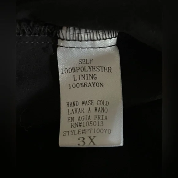 Savanna Jane Black/Multi-color Floral Embroidered Top 3/4 Sleeve Size 3X - Picture 5 of 5